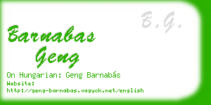 barnabas geng business card